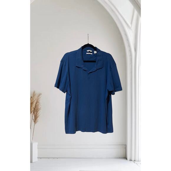 Calvin Klein Liquid Touch Polo Shirt CK Men's Solid XLarge - Picture 1 of 8